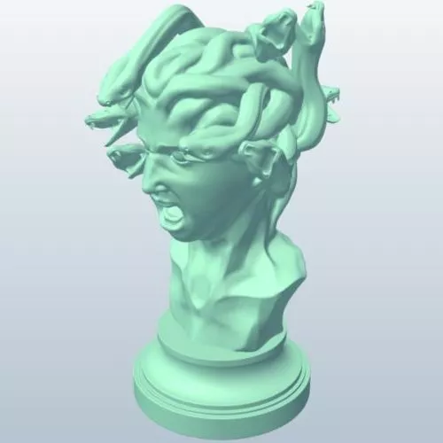 Medusa Bust Free D Model Obj Stl Open Dmodel