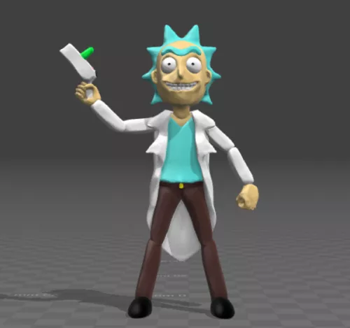 Rick Sanchez Cartoon Character Free 3d Model Obj Open3dModel