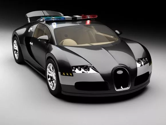 Bugatti Veyron Police Car Free D Model Max Open Dmodel