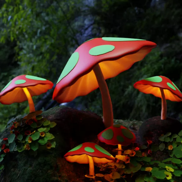 Mushroom Forest 3d Model Blend Open3dModel