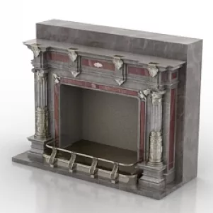 Vintage Fireplace 3d model Vintage Fireplace 3d model