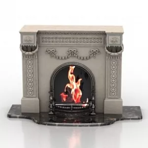 Vintage Fireplace 3d model Vintage Fireplace 3d model