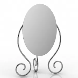 Elipse Mirror Curved Legs 3d model Elipse Mirror Curved Legs 3d model