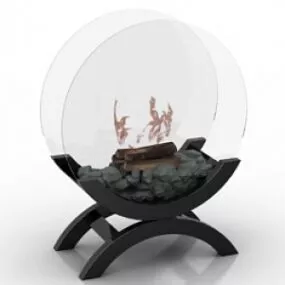 Circular Fireplace 3d model