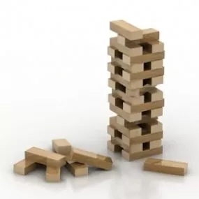Jenga Game 3d model
