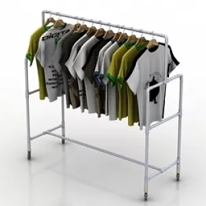 Rack Shirts 3d model Rack Shirts 3d model