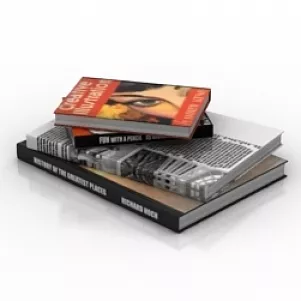 Two Stack Books 3d model