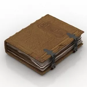 Old Books Stack 3d model