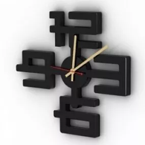 Number Clock 3d model