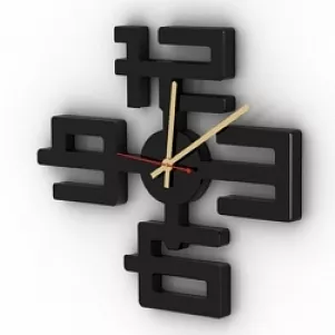 Minimalist Square Clock 3d model