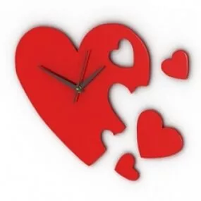 Heart Clock 3d model