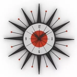 Retro Wall Clock Decorative 3d model