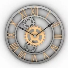 Machenic Style Clock 3d model
