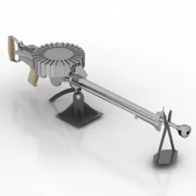 Lewis Machine Gun 3d model