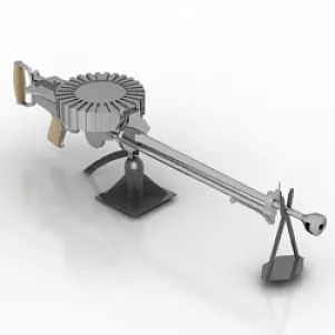 Lewis Machine Gun 3d model Lewis Machine Gun 3d model