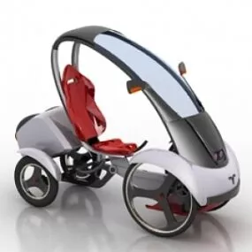 Quadrocycle Bicycle 3d model