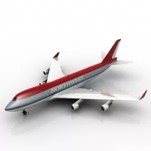 Northwest Airlines Airplane 3d model Northwest Airlines Airplane 3d model