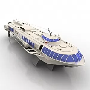 Hydrofoil Ship 3d model Hydrofoil Ship 3d model