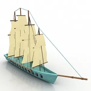 Sailer Boat 3d model Sailer Boat 3d model
