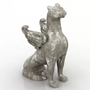 Leopard Gryphon Sculpture 3d model Leopard Gryphon Sculpture 3d model