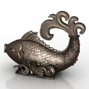 Sculpture Carp 3d model Sculpture Carp 3d model