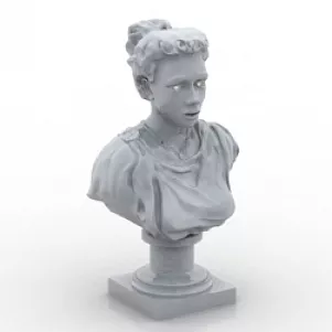 Male Bust With Various Material 3d model