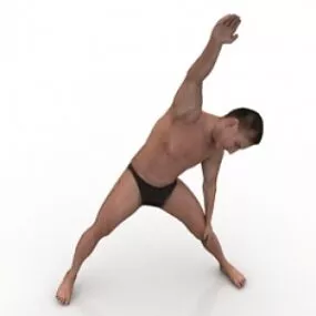 Sports man 3d model
