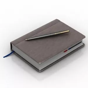 Black Notebook Showcase Product 3d model