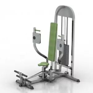 Gym Bench High Back 3d model