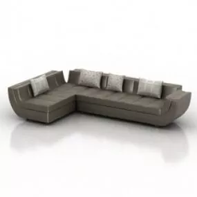 Smooth Modern Sofa 3d model