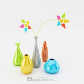 Simply Flower Vases Vray 3d model