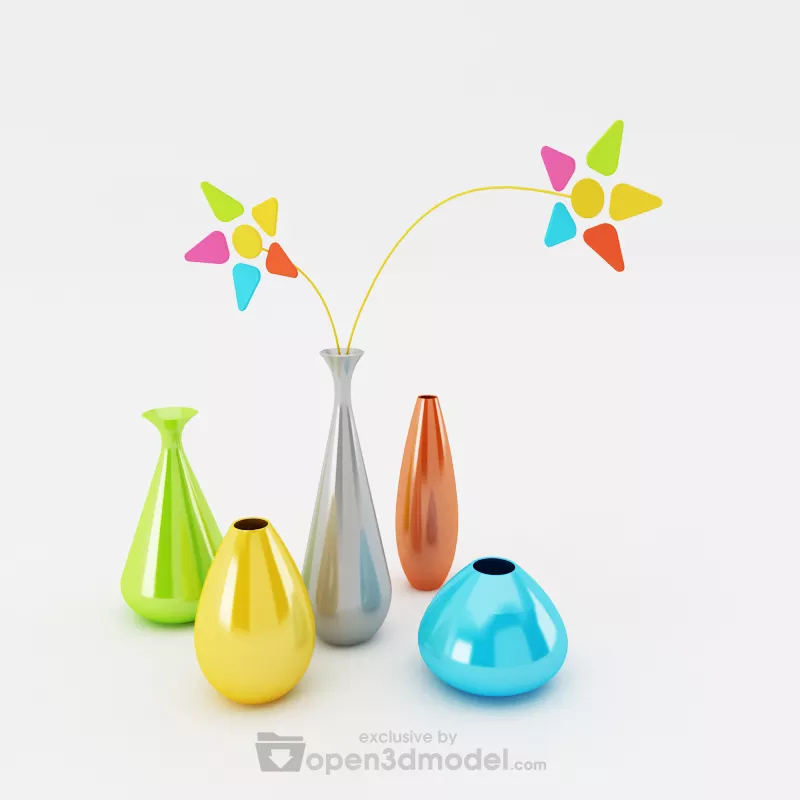 Simply Flower Vases Vray 3d model Simply Flower Vases Vray 3d model