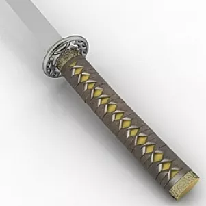 Samurai Ninja Swords Set 3d model