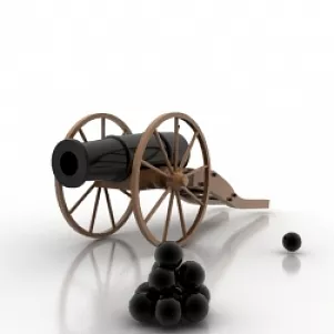Cannon 3d model Cannon 3d model