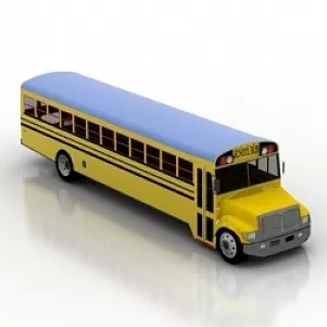 Bus School 3d model Bus School 3d model