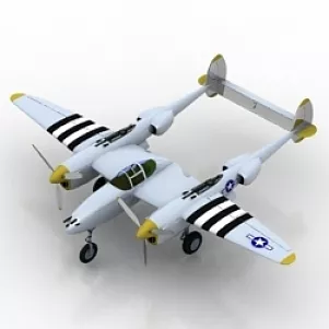 Airplane P38j 3d model Airplane P38j 3d model