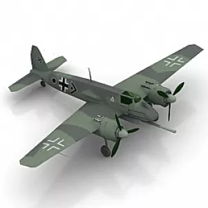 Henschel Airplane 3d model Henschel Airplane 3d model