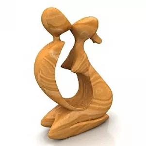 Figurine Couple Kiss 3d model Figurine Couple Kiss 3d model