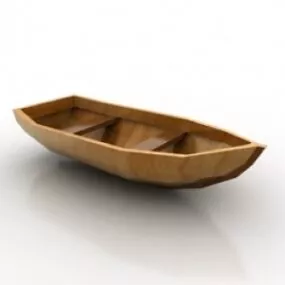 Wodden Boat 3d model