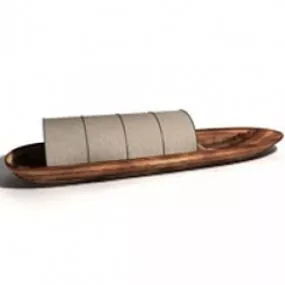 Vintage Wooden Boat 3d model