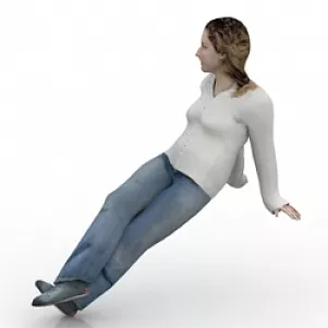 Seated Woman 3d model Seated Woman 3d model