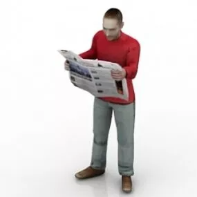 Reading Man 3d model