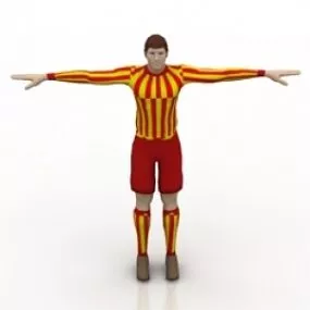 Footballer Man 3d model