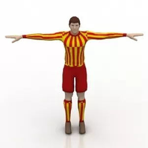 Footballer Man 3d model Footballer Man 3d model