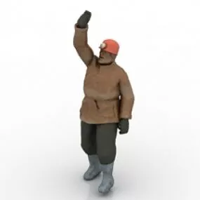Worker 3d model