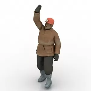 Worker 3d model Worker 3d model