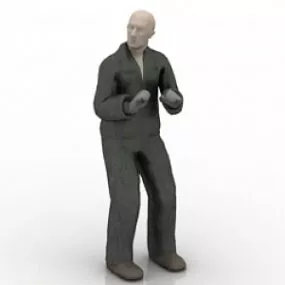 Standing Old Man 3d model