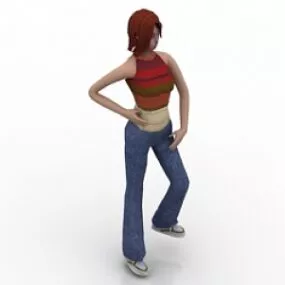 Standing Young Girl 3d model