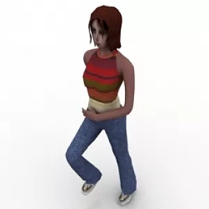 Young Girl Lowpoly 3d model Young Girl Lowpoly 3d model