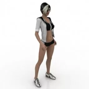 Fashion Bikini Girl 3d model